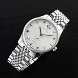  Shop Authentic Gucci G Timeless Automatic Silver Dial Silver Steel Strap Watch for Men - YA126354 - Luxxuri