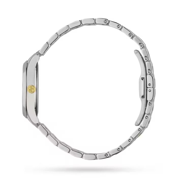  Shop Authentic Gucci G Timeless Quartz Diamonds Silver Dial Two Tone Steel Strap Watch For Women - YA1265016 - Luxxuri