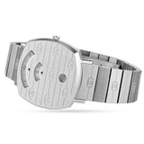  Shop Authentic Gucci Grip Quartz Silver Dial Silver Steel Strap Watch For Women - YA157401 - Luxxuri