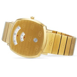  Shop Authentic Gucci Grip Quartz Yellow Gold Dial Gold Steel Strap Unisex Watch - YA157409 - Luxxuri