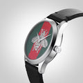  Shop Authentic Gucci G Timeless Quartz Green & Red Dial Black Leather Strap Watch For Men - YA1264149 - Luxxuri