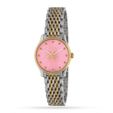  Shop Authentic Gucci G Timeless Quartz Pink Dial Two Tone Steel Strap Watch For Women - YA1265030 - Luxxuri