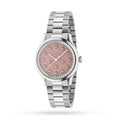  Shop Authentic Gucci G Timeless Quartz Pink Dial Silver Steel Strap Watch for Women - YA1265033 - Luxxuri
