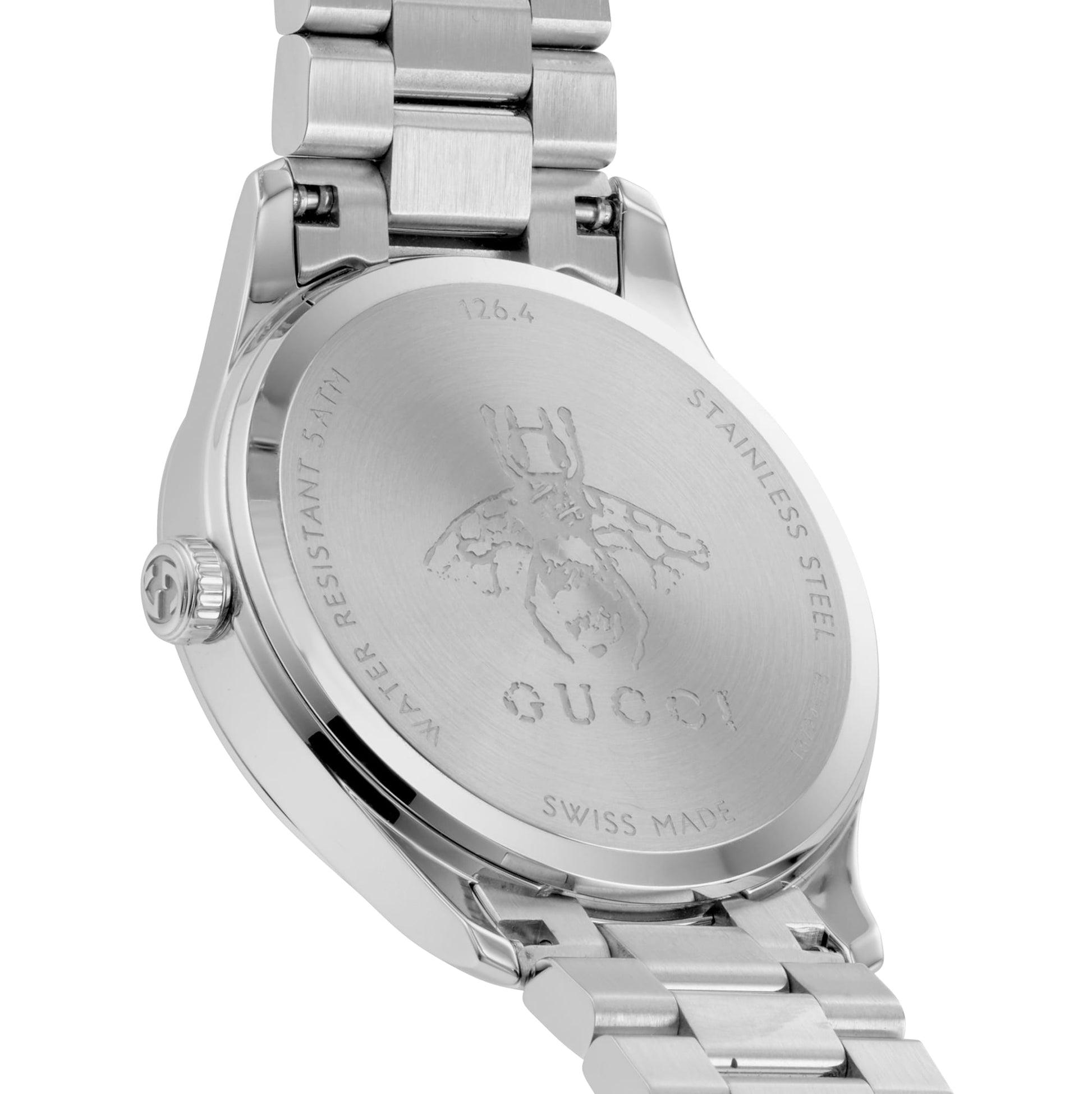  Shop Authentic Gucci G Timeless Quartz Pink Dial Silver Steel Strap Watch for Women - YA1265033 - Luxxuri