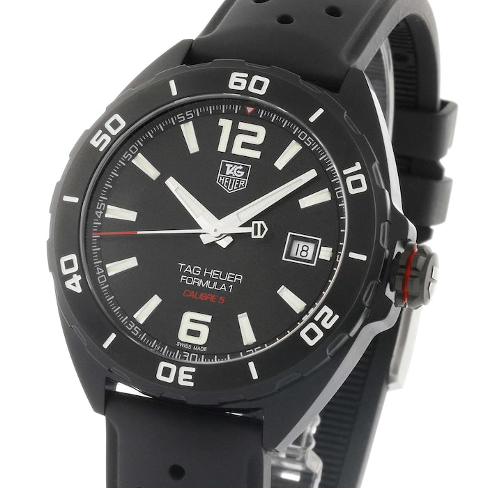  Shop Authentic Tag Heuer Formula 1 Automatic Black Dial Black Rubber Strap Watch for Men - WAZ2115.FT8023 - Luxxuri