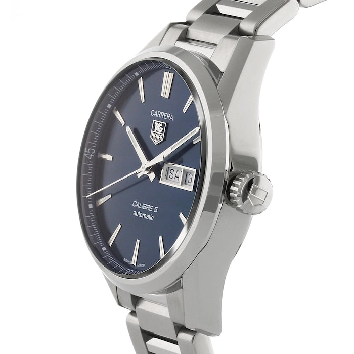  Shop Authentic Tag Heuer Carrera Automatic Blue Dial Silver Steel Strap Watch for Men - WAR201E.BA0723 - Luxxuri