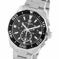  Shop Authentic Tag Heuer Aquaracer Quartz Chronograph Black Dial Silver Steel Strap Watch for Men - CAY111A.BA0927 - Luxxuri