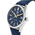  Shop Authentic Tag Heuer Carrera Quartz Blue Dial Blue Calfskin Leather Strap Watch for Women - WAR1112.FC6391 - Luxxuri