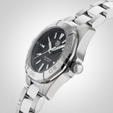  Shop Authentic Tag Heuer Aquaracer Quartz Black Dial Silver Steel Strap Watch for Women - WBD1410.BA0741 - Luxxuri