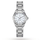  Shop Authentic Tag Heuer Aquaracer Mother of Pearl Dial Silver Steel Strap Watch for Women - WBD131A.BA0748 - Luxxuri