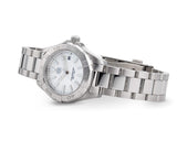  Shop Authentic Tag Heuer Aquaracer Quartz Mother of Pearl White Dial Silver Steel Strap Watch for Women - WBD1411.BA0741 - Luxxuri