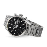  Shop Authentic Tag Heuer Carrera Automatic Chronograph Black Dial Silver Steel Strap Watch for Men - CBK2110.BA0715 - Luxxuri