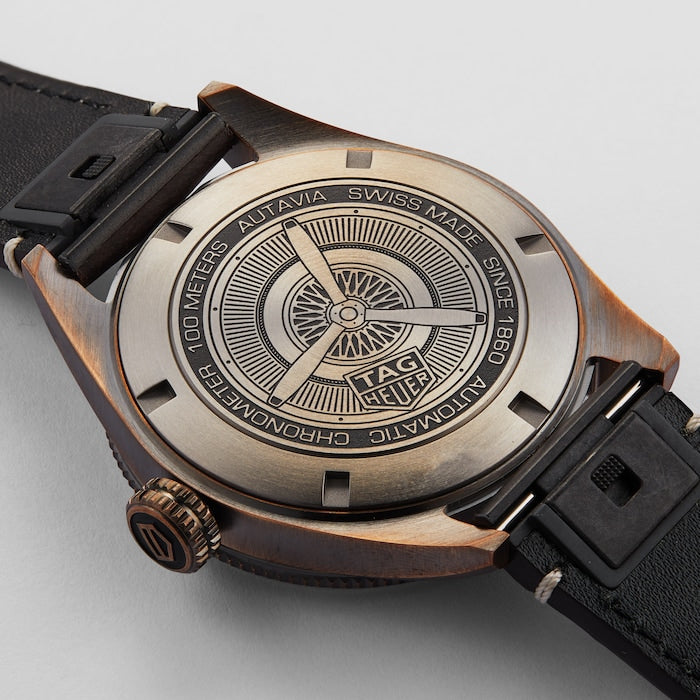  Shop Authentic Tag Heuer Autavia Brown Dial Brown Leather Strap Watch for Men - WBE5191.FC8276 - Luxxuri