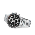  Shop Authentic Tag Heuer Carrera Automatic Chronograph Black Dial Silver Steel Strap Watch for Men - CBM2110.BA0651 - Luxxuri