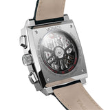  Shop Authentic Tag Heuer Monaco Automatic Chronograph Black Dial Black Leather Strap Watch for Men - CBL2113.FC6177 - Luxxuri