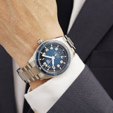  Shop Authentic Tag Heuer Autavia Automatic Blue Dial Silver Steel Strap Watch for Men - WBE5116.EB0173 - Luxxuri