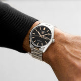  Shop Authentic Tag Heuer Carrera Day Date Black Dial Silver Steel Strap Watch for Men - WBN2013.BA0640 - Luxxuri