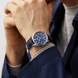  Shop Authentic Tag Heuer Carrera Date Blue Dial Blue Leather Strap Watch for Men - WBN2112.FC6504 - Luxxuri