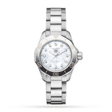  Shop Authentic Tag Heuer Aquaracer Professional 200 Quartz Diamond Mother of Pearl Dial Silver Steel Strap Watch for Women - WBP1416.BA0622 - Luxxuri