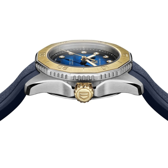  Shop Authentic Tag Heuer Aquaracer Professional 200 Automatic Diamonds Blue Dial Blue Rubber Strap Watch for Women - WBP2450.FT6215 - Luxxuri