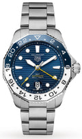  Shop Authentic Tag Heuer Aquaracer Professional 300 GMT Automatic Blue Dial Silver Steel Strap Watch for Men - WBP2010.BA0632 - Luxxuri