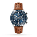  Shop Authentic Tag Heuer Carrera Automatic Chronograph Blue Dial Brown Leather Strap Watch for Men - CBN2A1A.FC6537 - Luxxuri