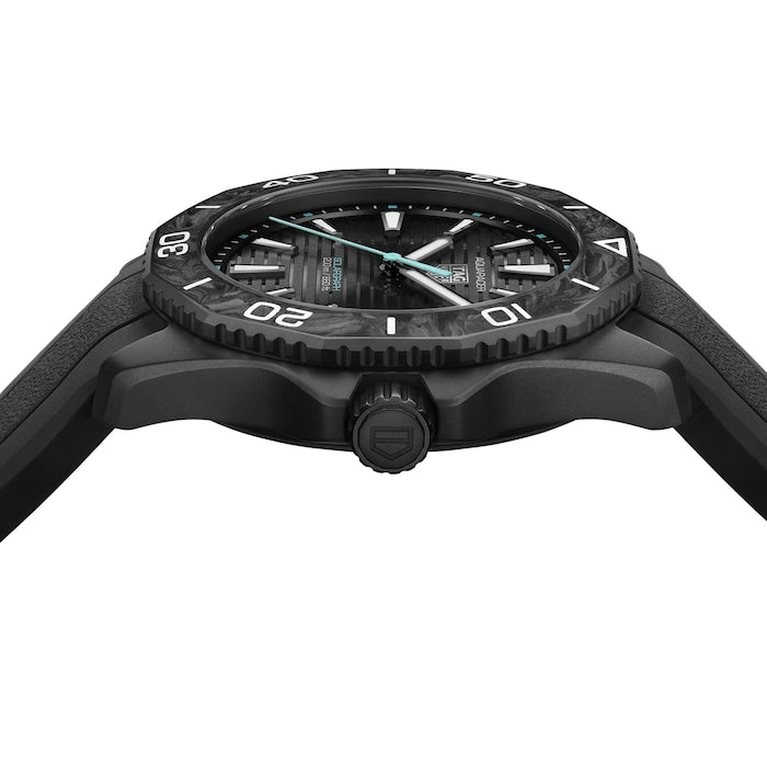  Shop Authentic Tag Heuer Aquaracer Professional 200 Solargraph Quartz Black Dial Black Rubber Strap Watch for Men - WBP1112.FT6199 - Luxxuri