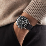  Shop Authentic Tag Heuer Autavia Chronometer Flyback Automatic Chronograph Black Dial Black Leather Strap Watch for Men - CBE511A.FC8279 - Luxxuri
