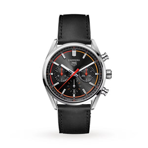  Shop Authentic Tag Heuer Carrera Chronograph Black Dial Black Leather Strap Watch for Men - CBN201C.FC6542 - Luxxuri