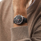  Shop Authentic Tag Heuer Carrera Chronograph Black Dial Black Leather Strap Watch for Men - CBN201C.FC6542 - Luxxuri