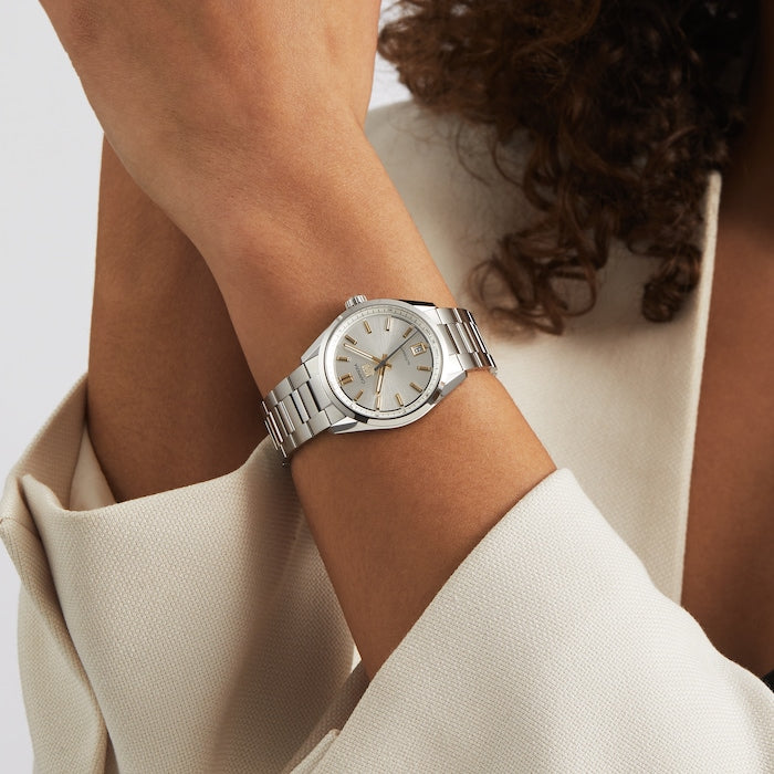  Shop Authentic Tag Heuer Carrera Date Silver Dial Silver Steel Strap Watch for Women - WBN2310.BA0001 - Luxxuri