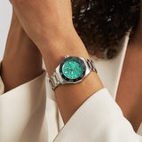  Shop Authentic Tag Heuer Aquaracer Professional 300 Automatic Diamonds Green Dial Silver Steel Strap Watch for Women - WBP231K.BA0618 - Luxxuri