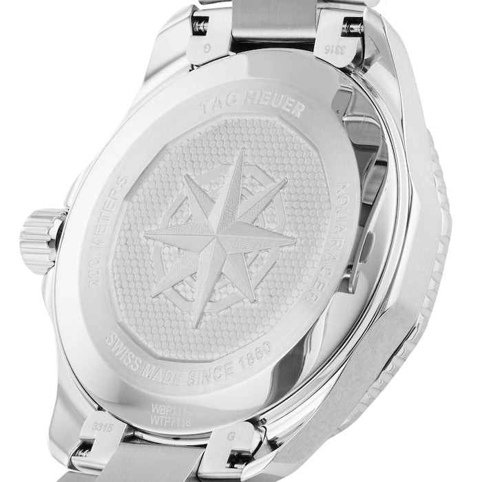  Shop Authentic Tag Heuer Aquaracer Professional 200 Solargraph Quartz Black Dial Silver Steel Strap Watch for Men - WBP1114.BA0000 - Luxxuri