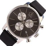  Shop Authentic Calvin Klein City Chronograph Black Dial Black Leather Strap Watch for Men - K2G271CX - Luxxuri