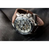  Shop Authentic Fossil Modern Machine Automatic Skeleton White Dial Brown Leather Strap Watch for Women - ME3083 - Luxxuri