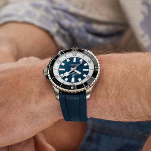  Shop Authentic Breitling Superocean Automatic 46 Blue Dial Blue Rubber Strap Watch for Men - A17378E71C1S1 - Luxxuri