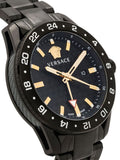  Shop Authentic Versace Univers Quartz Black Dial Black Steel Strap Watch for Men - VEBK00618 - Luxxuri