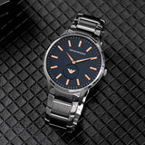  Shop Authentic Emporio Armani Renato Blue Dial Silver Steel Strap Watch For Men - AR11137 - Luxxuri