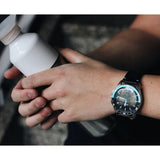  Shop Authentic Fossil Sport 54 Day Date Black Dial Black Leather Strap Watch for Men - FS5321 - Luxxuri