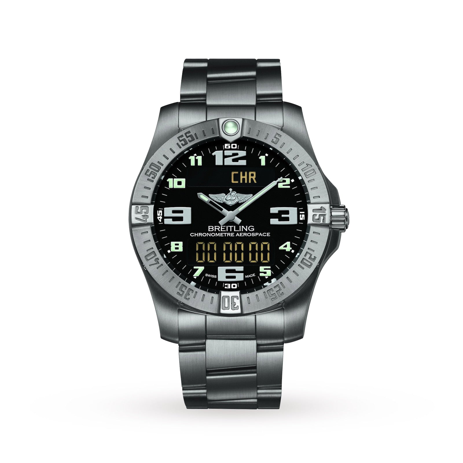  Shop Authentic Breitling Aerospace Evo Black Dial Silver Steel Strap Watch for Men - E79363101B1E1 - Luxxuri