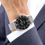 Shop Authentic Breitling Superocean Heritage B20 Automatic 42 Black Dial Silver Mesh Bracelet Watch for Men - AB2010121B1A1 - Luxxuri