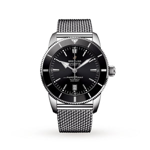  Shop Authentic Breitling Superocean Heritage B20 Automatic 46 Black Dial Silver Mesh Bracelet Watch for Men - AB2020121B1A1 - Luxxuri