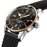  Shop Authentic Breitling Superocean Heritage II B20 42mm Black Dial Black Mesh Bracelet Mens Watch - UB2010121B1S1 - Luxxuri