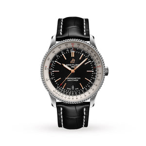  Shop Authentic Breitling Navitimer 1 Automatic 41mm Black Dial Black Leather Strap Mens Watch - A17326211B1P1 - Luxxuri