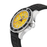  Shop Authentic Breitling Superocean Automatic 44mm Yellow Dial Black Rubber Strap Watch for Men - A17367021I1S1 - Luxxuri