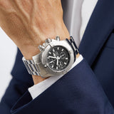  Shop Authentic Breitling Avenger Chronograph 43 Black Dial Silver Steel Strap Watch for Men - A13385101B1A1 - Luxxuri