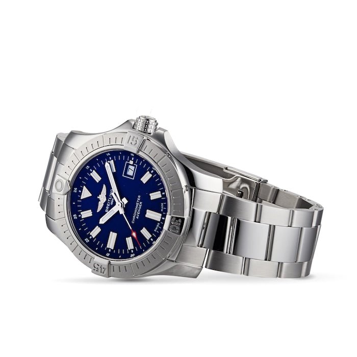  Shop Authentic Breitling Avenger Automatic 43mm Blue Dial Silver Steel Strap Watch for Men - A17318101C1A1 - Luxxuri