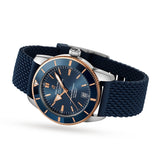  Shop Authentic Breitling Superocean Heritage B20 Automatic 42 Blue Dial Blue Mesh Bracelet Watch for Men - UB2010161C1S1 - Luxxuri