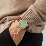  Shop Authentic Breitling Premier B09 Chronograph 40 Green Dial Brown Leather Strap Watch for Men - AB0930D31L1P1 - Luxxuri