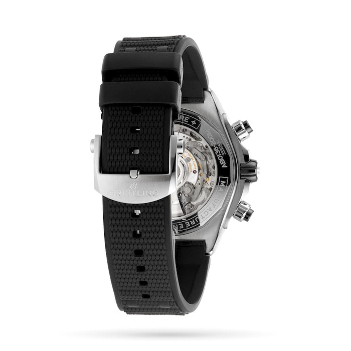  Shop Authentic Breitling Super Chronomat B01 44 Black Dial Black Rubber Strap Watch for Men - AB0136251B1S1 - Luxxuri